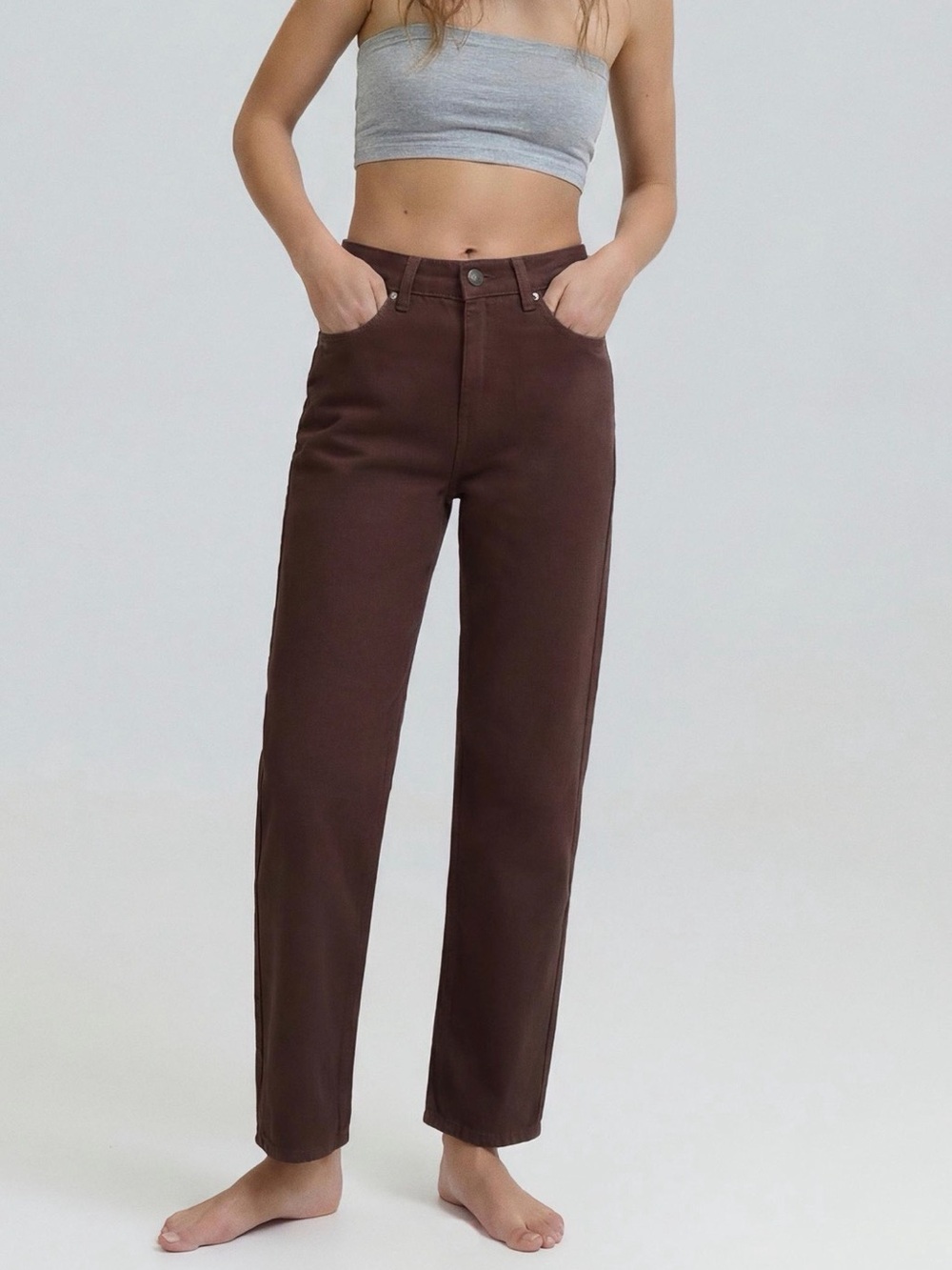 High-waist mom jeans